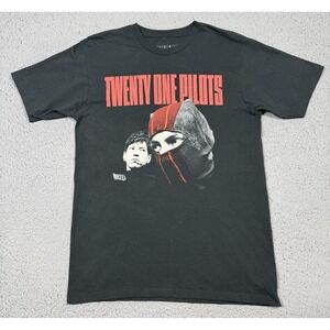 Twenty One Pilots Shirt Mens Medium Black Ski Mask Graphic Band Tee Tagless